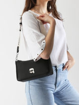 Shoulder Bag K Ikon Polyurethane Karl lagerfeld Black k ikon A2W30106-vue-porte