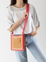 Longchamp Le foulonn� soleil Messenger bag Red-vue-porte