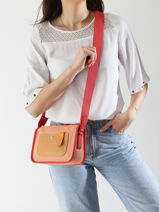 Longchamp Le foulonn� soleil Messenger bag Red-vue-porte