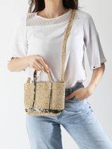 Shoulder Bag Cabas Raphia Raphia Vanessa bruno Green cabas raphia 30V40410-vue-porte