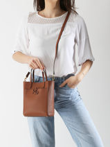 Shoulder Bag Cameryn Leather Lauren ralph lauren Brown cameryn 31966760-vue-porte