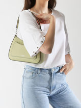 Leather Danni 26 Shoulder Bag Lauren ralph lauren Green danni 31883768-vue-porte