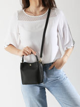 Sac Bandouli�re Reese Cuir Lauren ralph lauren Noir reese 31977411-vue-porte