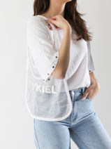 Rhinestone Rykiel Mesh Bag Sonia rykiel White strass AC34MA47-vue-porte