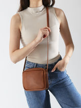 Shoulder Bag Leather Leather Biba Brown leather BET8L-vue-porte