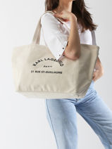 Shoulder Bag Rsg Cotton Karl lagerfeld Beige rsg A1W50006-vue-porte