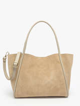 Shoulder Bag Velvet Caviar Leather Milano Beige velvet caviar VC24021