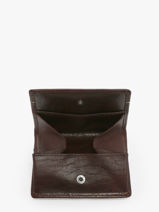Coin Purse With Card Holder Leather Maverick Brown rough gear MAVRG058-vue-porte