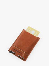 Card Holder Leather Maverick Brown rough gear MAVRG061-vue-porte