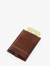 Porte-cartes Cuir Maverick Marron rough gear MAVRG061-vue-porte
