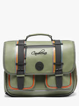 Cartable 2 Compartiments Cameleon Vert vintage north PBVWCA38
