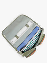 2-compartment Satchel Cameleon Green vintage north PBVWCA38-vue-porte