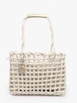 Handbag Crochet Le voyage en panier Beige crochet PM853