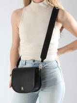 Sac Bandoulire Th Logotape Tommy hilfiger Noir th logotape AW17184-vue-porte