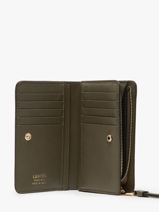 Leather Origami Wallet Lancel Green origami A13423-vue-porte