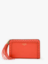 Compact Leather Premier Flirt Wallet Lancel Orange premier flirt A11136