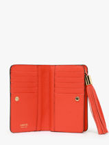 Compact Leather Premier Flirt Wallet Lancel Orange premier flirt A11136-vue-porte