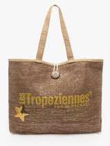 Shoulder Bag Panama Paper Les tropeziennes Brown panama TZ01