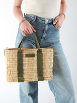 Handbag Estival Straw Le voyage en panier Green estival PM779-vue-porte