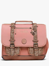 Cartable Enfant 3 Compartiments Cameleon Rose vintage fantasy CA41