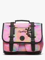 Cartable Enfant 2 Compartiments Cameleon Rose vintage fantasy CA38