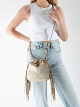 Shoulder Bag Vintage Leather Mila louise Brown vintage 3812WC-vue-porte