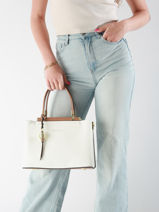 Small Azalie Satchel Ted lapidus White azalie TLHF9583-vue-porte