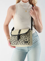 Shoulder Bag Kailani Paper Les tropeziennes Yellow kailani TZ02-vue-porte