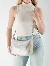 Sac Bandouli�re Moana Les tropeziennes Argent moana TZ02-vue-porte