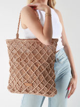 Shoulder Bag Natural Biba Beige natural MSN1B-vue-porte