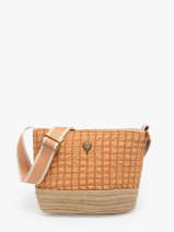 Shoulder Bag Gaufrette Le voyage en panier Orange gaufrette PM881