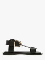 Sandals Daphne In Leather Nuyou Black women 11013