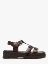 Sandales Teresa En Cuir Nuyou Marron accessoires 37121