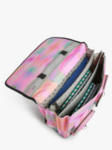 Satchel For Kids 3 Compartments Cameleon Pink vintage fantasy CA41-vue-porte