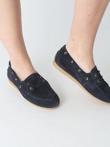 Boat Shoes In Leather Tamaris Blue women 44-vue-porte