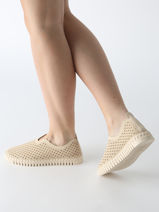 Mocassins Ilse jacobsen Vert women TULI3275-vue-porte