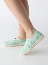 Mocassins Ilse jacobsen Vert women TULI3275-vue-porte