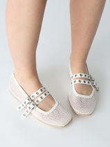 Ballerines Colors of california Blanc women CPATTY07-vue-porte