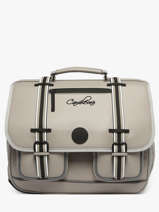 3-compartment Satchel Cameleon Gray vintage north CA41
