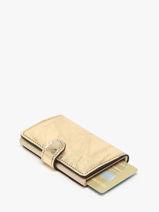Leather Crunch Mini Wallet Secrid Gold crunch MCR-vue-porte