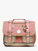 Satchel For Kids 2 Compartments Cameleon Pink vintage fantasy CA35