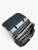 Cartable Enfant 3 Compartiments Cameleon Bleu vintage fantasy CA41-vue-porte