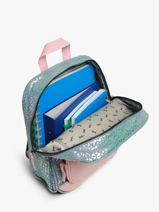 1 Compartment Backpack Cameleon Blue vintage fantasy SD33-vue-porte