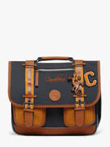 Satchel For Kids 2 Compartments Cameleon Blue vintage urban CA35