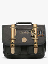 Cartable 2 Compartiments Cameleon Gris vintage urban CA38