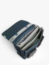 Satchel For Kids 3 Compartments Cameleon Blue vintage urban CA41-vue-porte