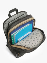 2-compartment Backpack Cameleon Gray vintage urban SO40-vue-porte