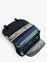 Satchel For Kids 2 Compartments Cameleon Blue actual BAS-CA35-vue-porte