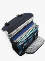 Wheeled Schoolbag For Kids 2 Compartments Cameleon Blue actual CR38-vue-porte