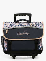 Cartable � Roulettes Enfant 3 Compartiments Cameleon Bleu actual CR41